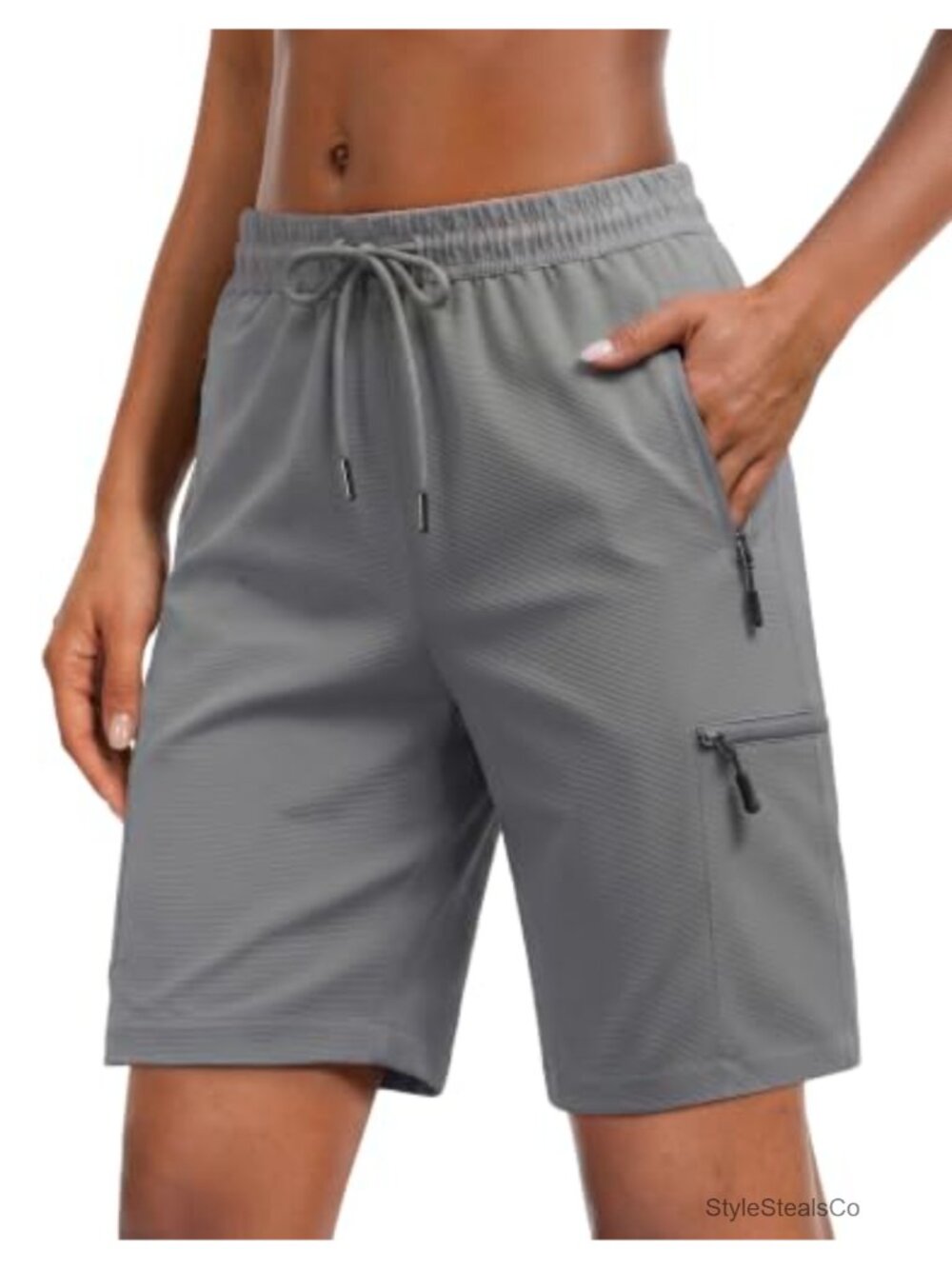 7" Inseam High Waisted Hiking Shorts with Pockets UPF 50+ Quick Dry